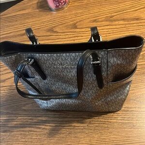 Michael Kors Black and Grey Women's Tote/Shoulder Bag